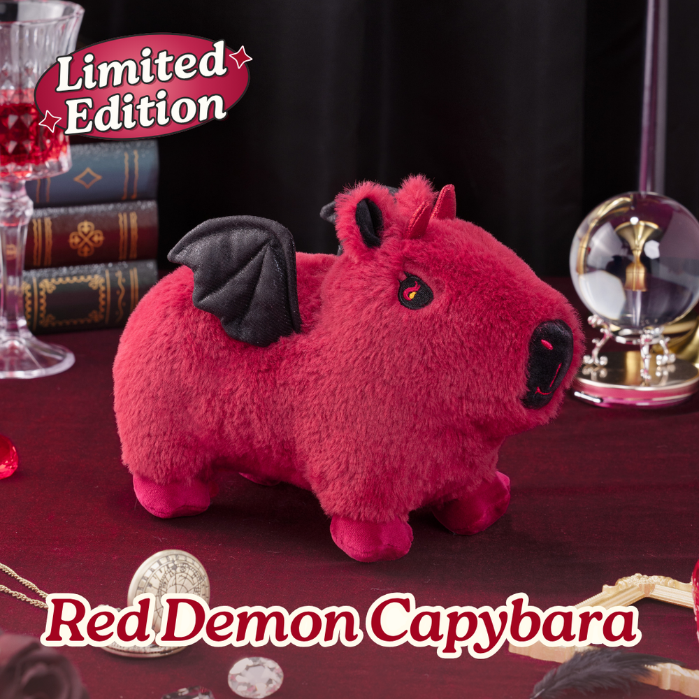Demon Capybara Plushie - Red