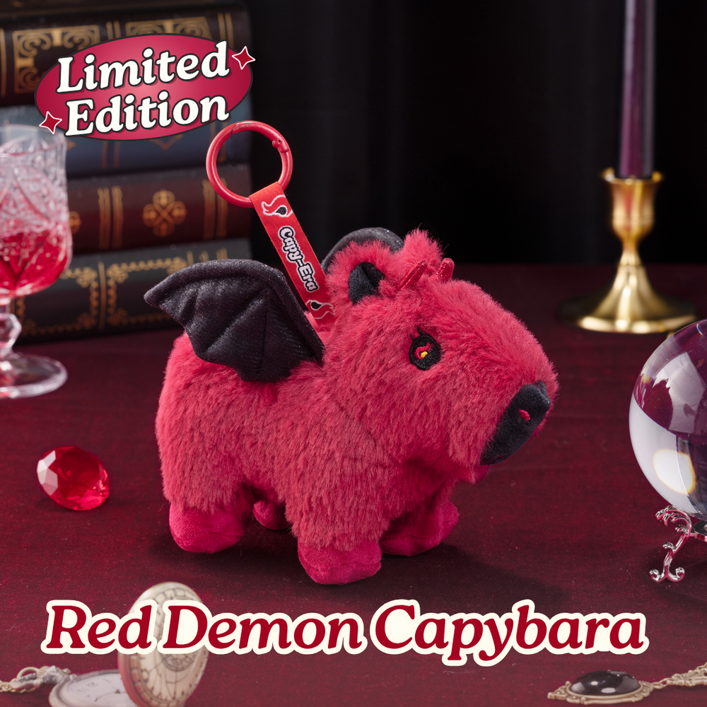 Demon Capybara Bag Charm - Red