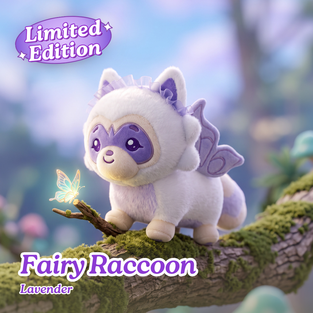 Fairy Raccoon Plushie - Lavender 💜