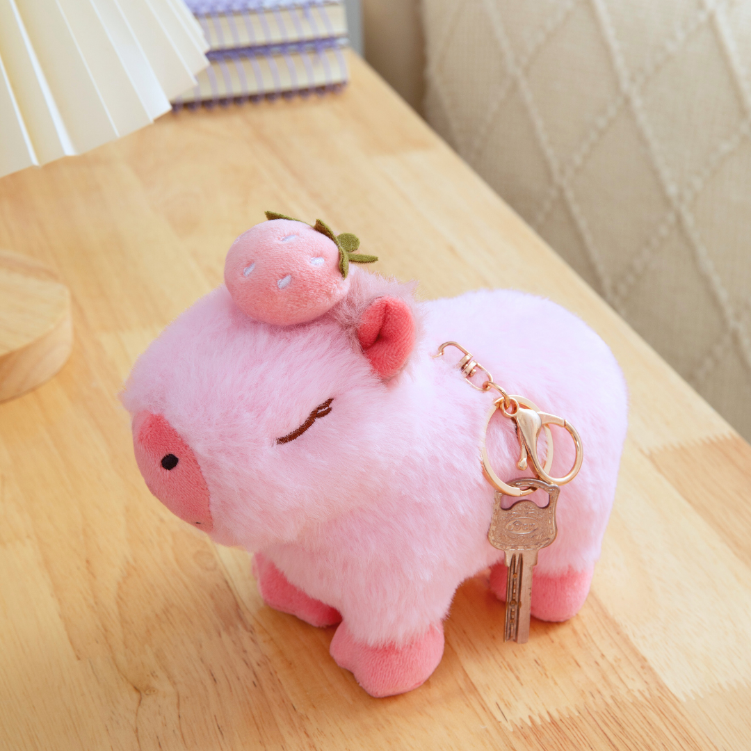 Chef Kapibarasan Capybara Plush Keychain Cute Kawaii Keychains Key Chain  Keyring Drawstring Toy Small Gift
