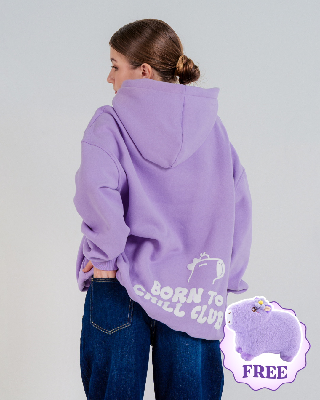 Born To Chill Hoodie - Lilac